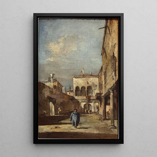 Francesco Guardi - Architectural fantasy with a courtyard.webp