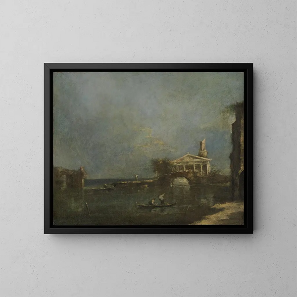 Lagune nabij Venetië - Francesco Guardi — ingelijst kunstwerk aan de muur
