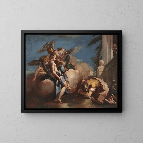 De engelen die aan Abraham verschijnen - Francesco Guardi — ingelijst kunstwerk aan de muur