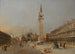 La Piazza San Marco met de basiliek en de campanile - Francesco Guardi — weergave van het kunstwerk