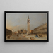 La Piazza San Marco met de basiliek en de campanile - Francesco Guardi — ingelijst kunstwerk aan de muur