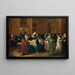 Het Ridotto in Venetië met gemaskerde figuren die converseren - Francesco Guardi — ingelijst kunstwerk aan de muur