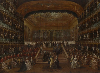 Francesco Guardi - The interior of the Teatro San Benedetto Venice with the 1782 ball in honor of the Conti del Nord.webp