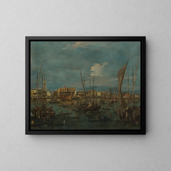 Venetië vanaf de Bacino di San Marco - Francesco Guardi — ingelijst kunstwerk aan de muur