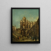 Uitzicht op het Campo San Zanipolo met de loggia opgericht ter gelegenheid van de zegen van paus Pius VI - Francesco Guardi — ingelijst kunstwerk aan de muur