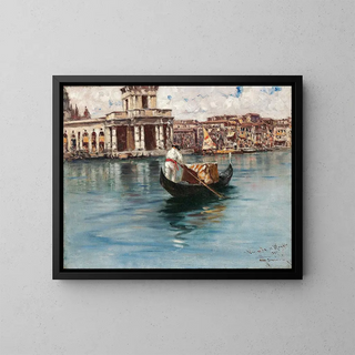Groot Canal - Francesco Mancini — ingelijst kunstwerk aan de muur