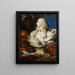 Natuurgetrouwe stilleven met de buste van François I d'Este door Bernini - Francesco Stringa — ingelijst kunstwerk aan de muur