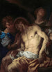 De gestorven Christus ondersteund door engelen - Francesco Trevisani — weergave van het kunstwerk