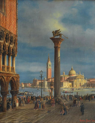 Francesco Zanin - Venice a View of the Piazzetta with the Doges Palace towards San Giorgio Maggiore.webp