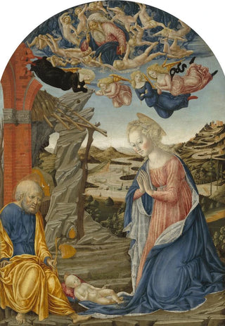 Francesco di Giorgio Martini - The Nativity with God the Father Surrounded by Angels and Cherubim.webp