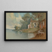 Cottage aan de oever van het meer - Francis Augustus Silva — ingelijst kunstwerk aan de muur