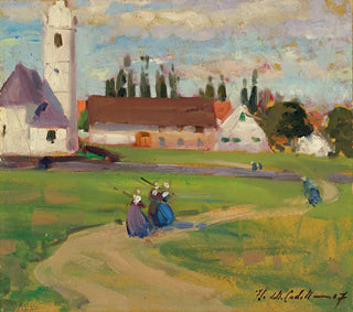 Francis Campbell Boileau Cadell - Figures on a Village Path.webp