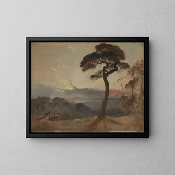 Zonsondergang op Hampstead Heath - Francis Danby — ingelijst kunstwerk aan de muur