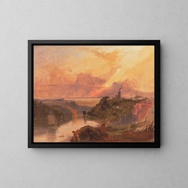 La gorge de l'Avon bij zonsondergang - Francis Danby — ingelijst kunstwerk aan de muur