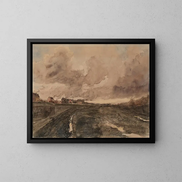 van Vue du boulevard de Lorraine, 17e arrondissement, avenue de la porte Pouchet, limite du territoire de Clichy - Francis Garat — ingelijst kunstwerk aan de muur