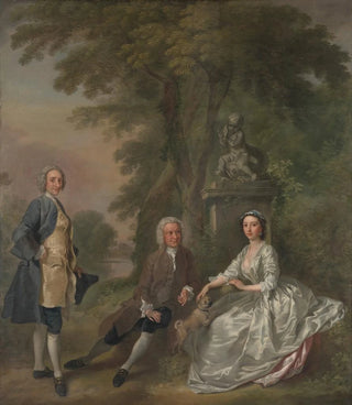 Francis Hayman - Jonathan Tyers with His Daughter Elizabeth and Her Husband John Wood.webp