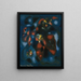 Abstract Schilderij - Francis Picabia — ingelijst kunstwerk aan de muur