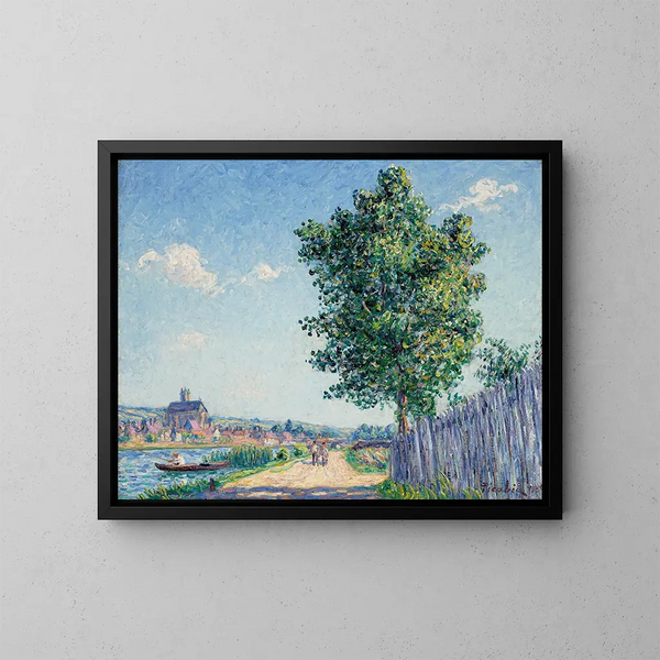 De populier, zonneschijn-effect in Villeneuve-sur-Yonne - Francis Picabia — ingelijst kunstwerk aan de muur