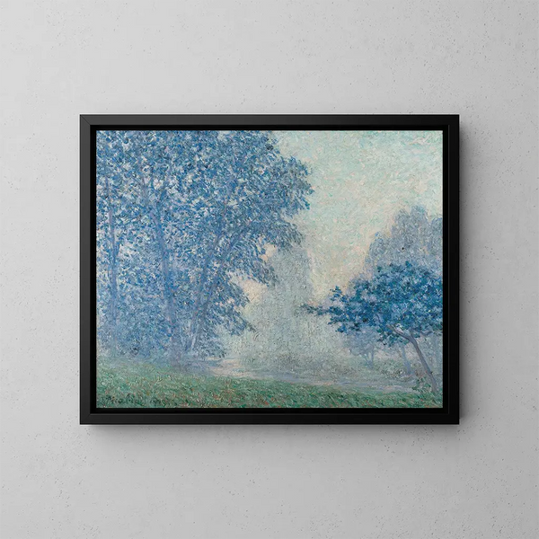 Zonsondergang in de mist in Montigny - Francis Picabia — ingelijst kunstwerk aan de muur