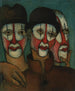 Drie mimiekers - Francis Picabia — weergave van het kunstwerk