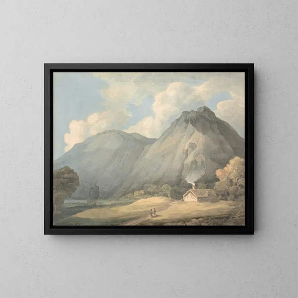 Craig yr Aderyn nabij Llanfihangel-y-Pennant - Francis Towne — ingelijst kunstwerk aan de muur