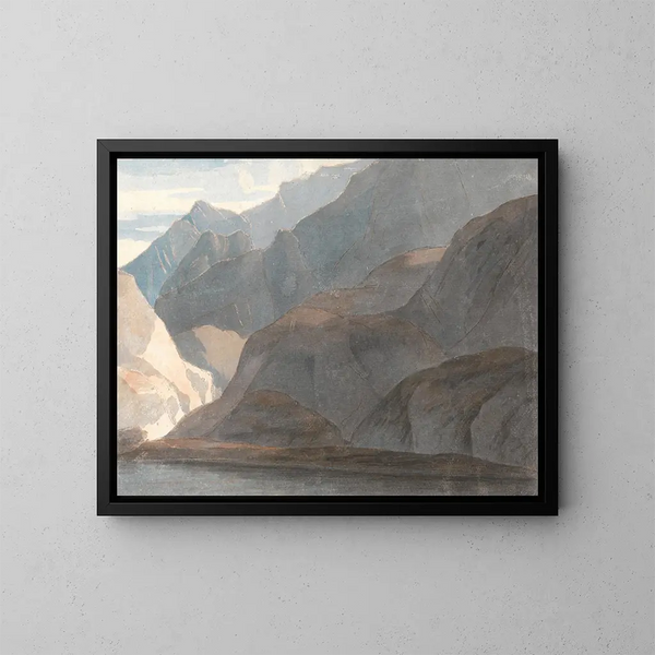 op het Comomeer - Francis Towne — ingelijst kunstwerk aan de muur