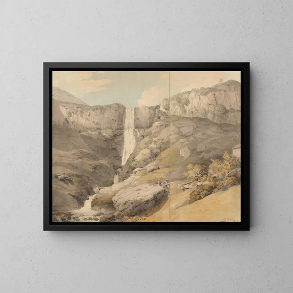 Vue du Rhydaer - Francis Towne — ingelijst kunstwerk aan de muur