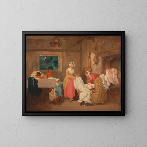 Nacht Schilderij - Francis Wheatley — ingelijst kunstwerk aan de muur