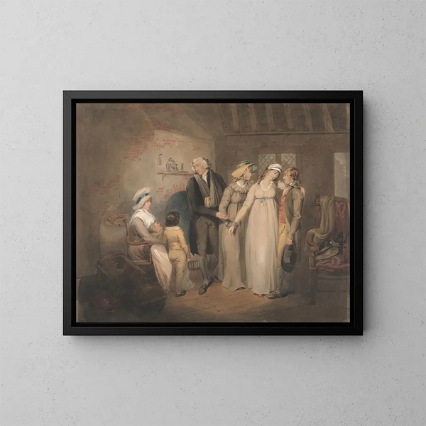 Olivia keert terug naar haar familie - Francis Wheatley — ingelijst kunstwerk aan de muur