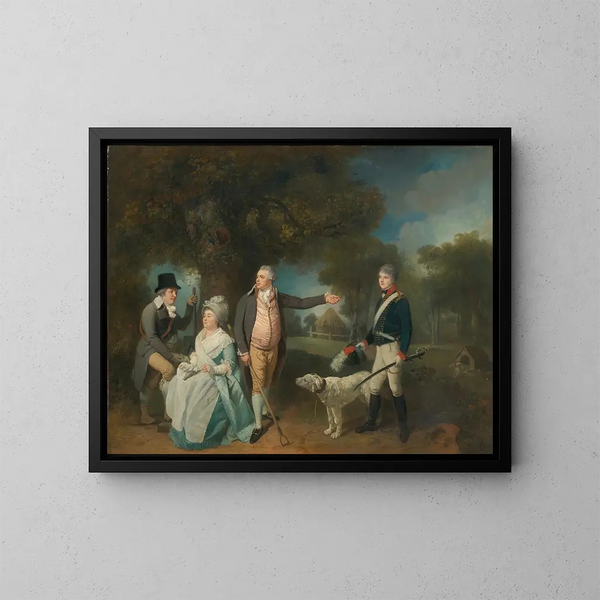 Portret van de familie Wetten - Francis Wheatley — ingelijst kunstwerk aan de muur