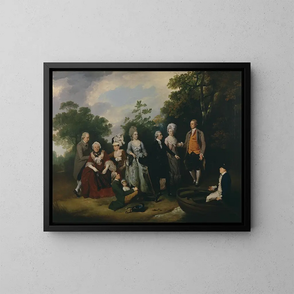 Les familles Oliver et Ward - Francis Wheatley — ingelijst kunstwerk aan de muur