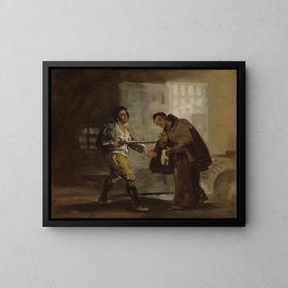 Francisco de Goya - Friar Pedro Offers Shoes to El Maragato and Prepares to Push Aside His Gun.webp
