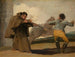 Het broertje Pedro schiet op El Maragato terwijl zijn paard wegvlucht - Francisco de Goya — weergave van het kunstwerk