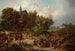 Feest van de kerk op het platteland - Franciszek Kostrzewski — weergave van het kunstwerk