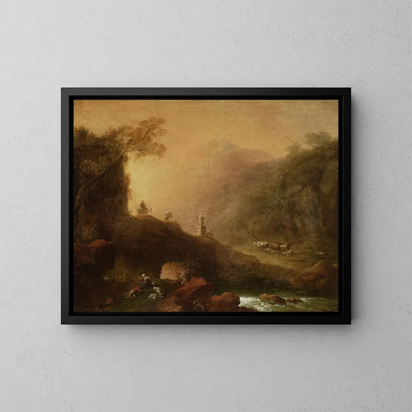 Landschapskunstdruk romantisch - Franciszek Ksawery Lampi — ingelijst kunstwerk aan de muur