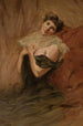 Portret van een jonge vrouw - Franciszek Żmurko — weergave van het kunstwerk