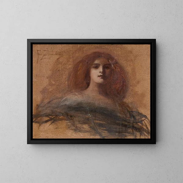 Vrouw met rood haar - Franciszek Żmurko — ingelijst kunstwerk aan de muur
