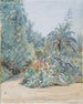 Garden Corner, Villa Frémy – François-Louis Français — flower bed, palm tree and garden path