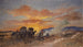 Vuurkamp bij zonsopgang in de vlaktes van Laramie - Frank Buchser — weergave van het kunstwerk