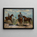 Paarden en ruiters - Frank Buchser — ingelijst kunstwerk aan de muur