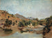 Cavalier marocain traversant le gué à Wad Boswicha - Frank Buchser — weergave van het kunstwerk