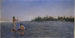 Landschap met rivier, Indiaanse jagers - Frank Buchser — weergave van het kunstwerk