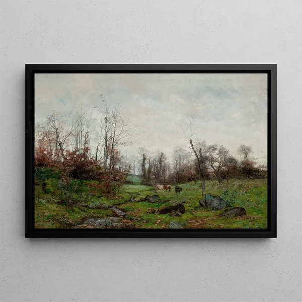 Frank C Penfold - Cattle by a Stream Pont Aven Brittany.webp