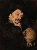 van een man die een schedel vasthoudt - Frank Duveneck — weergave van het kunstwerk
