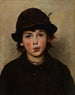 Jongen die fluit - Frank Duveneck — weergave van het kunstwerk