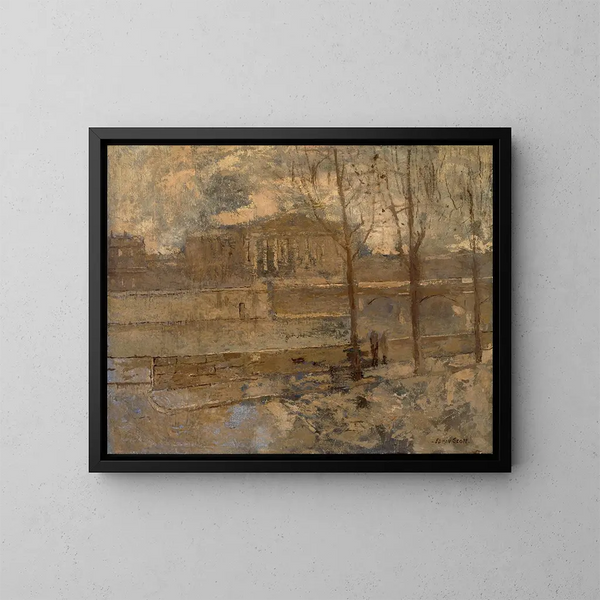 Kamer van Volksvertegenwoordigers in de mist - Frank Edwin Scott — ingelijst kunstwerk aan de muur