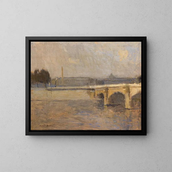 La Seine à Paris, Pont de la Concorde - Frank Edwin Scott — ingelijst kunstwerk aan de muur