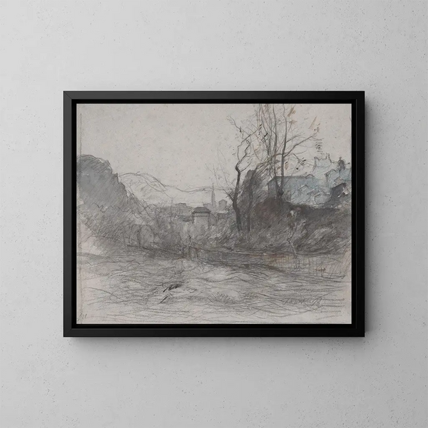 Approcher Morestal - François-Auguste Ravier — ingelijst kunstwerk aan de muur