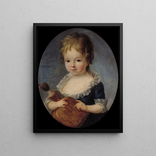 FranoisHubert Drouais - Portrait dune petite fille tenant une poupe.webp