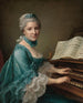 Portret van een vrouw die wordt gezegd Madame Charles Simon Favart te zijn, Marie Justine Benoîte Duronceray - François-Hubert Drouais — weergave van het kunstwerk